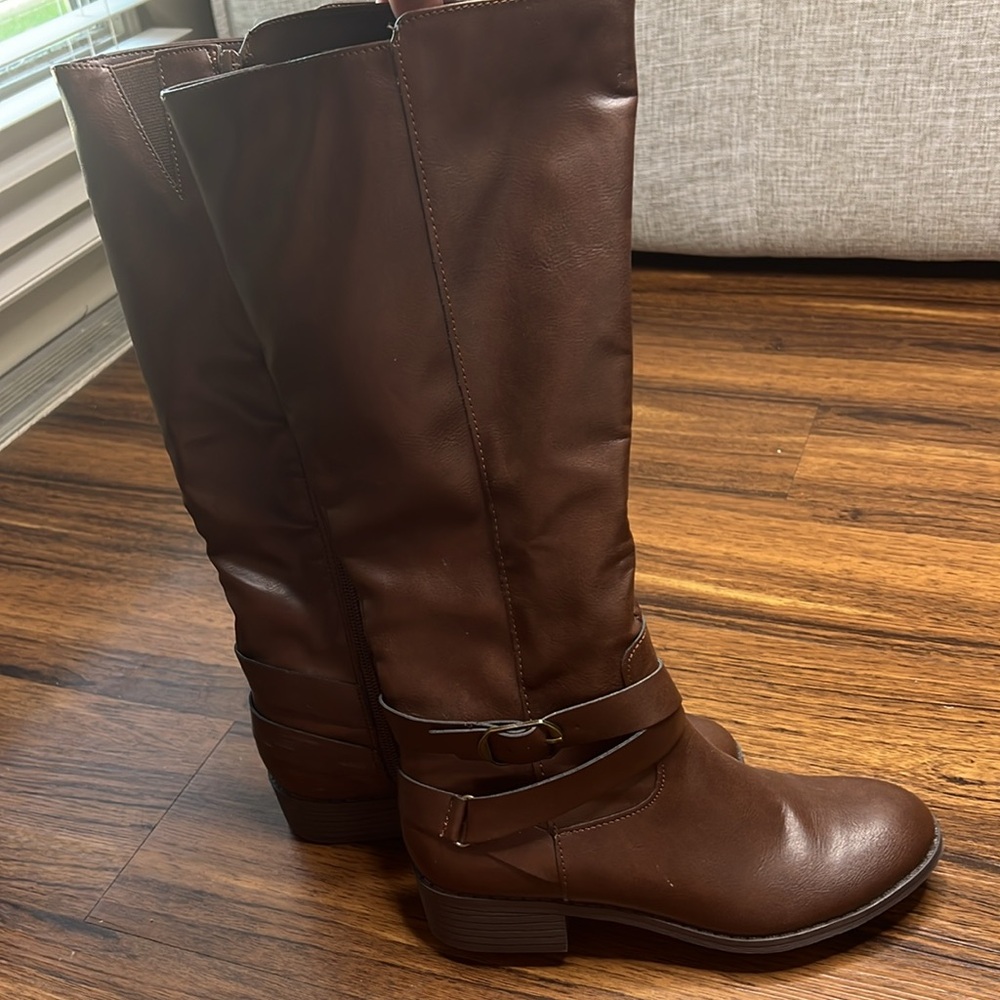 Brown Riding Boots Size 7.5 - Picture 4 of 4